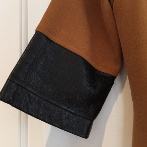 Dress with genuine leather detail - Picture 2 of 4