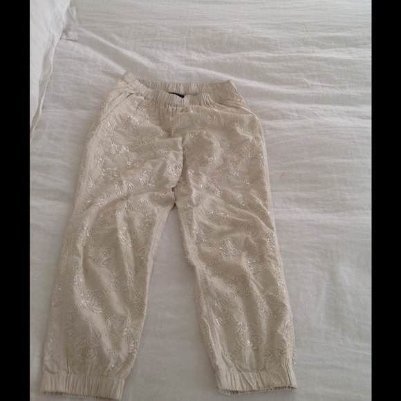 JCrew seaside pant in tonal ivory
