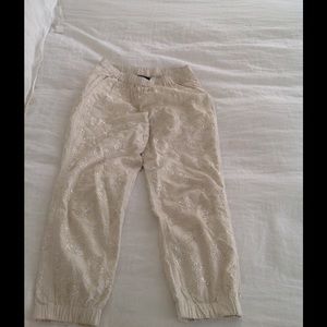 JCrew seaside pant in tonal ivory