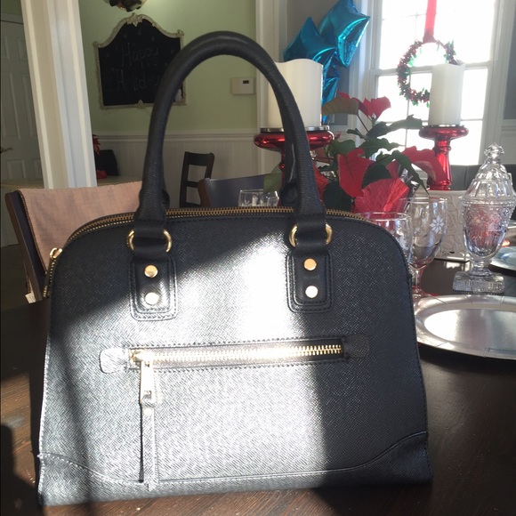 ALDO BLACK ALL LEATHER TOTE