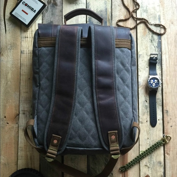 Rugged canvas hipster adventure backpack main image 4