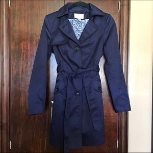 Navy Blue and Black Trench Coat