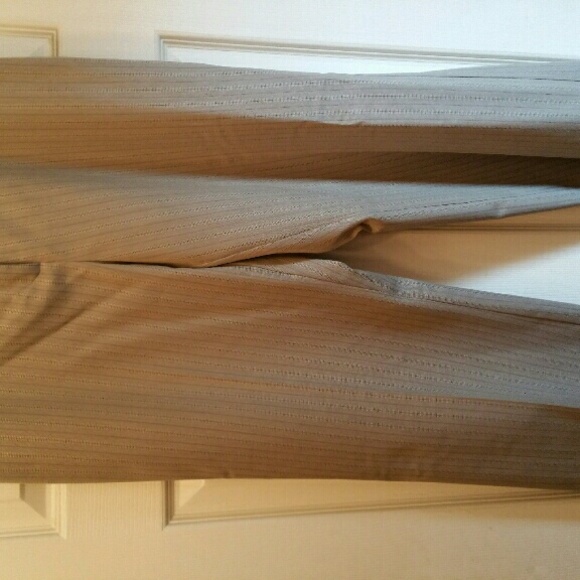 The Limited Cassidy fit tan striped dress pants.