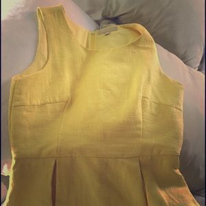 Banana Republic Yellow Peplum Pleated Top
