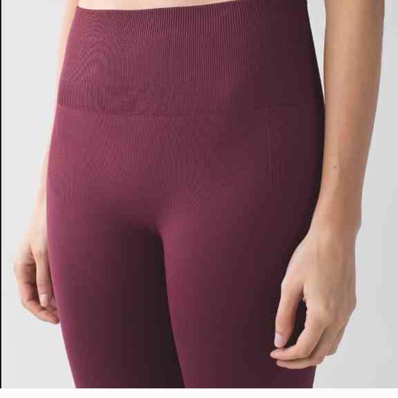 NWT Lululemon zone in tights in wineberry
