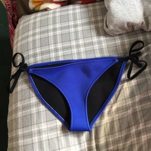 Blue Triangl side tie bottoms