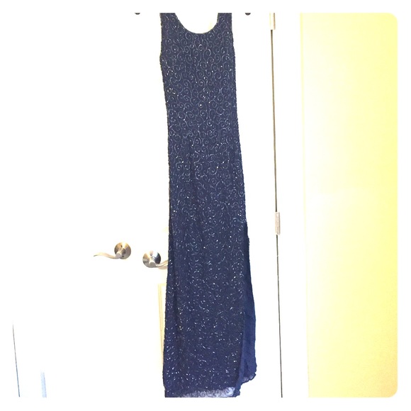 Beautiful blue beaded gown