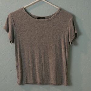 SALE! Never worn Ribbed Grey Crop Top