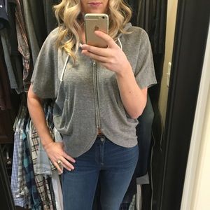 Alternative dolman sleeve gray hoodie