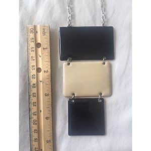 Color Block Panel Long Necklace