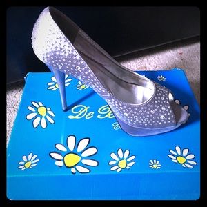 Silver Diamond High Heels