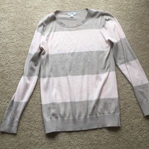 Old navy medium beige and pink striped sweater