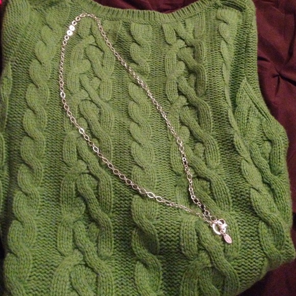 Origami Owl silver necklace long