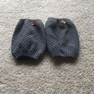 Grey sweater boot cuffs