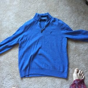 Men's Nautica blue 1/4 zip sweater