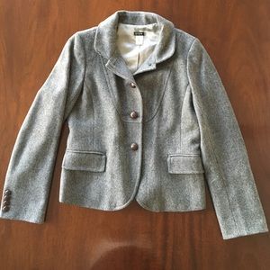 J. Crew Wool Blazer With Leather Buttons