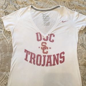 Nike USC Trojans Women's V-Neck Slim Fit Tee