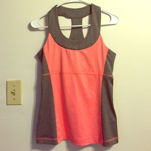 Gray/Peach Workout Top