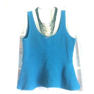 Beautiful teal peplum tank