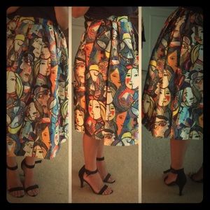 🎉Host Pick🎉🙎🏻Super Cute Face Print Skirt S🙎🏻