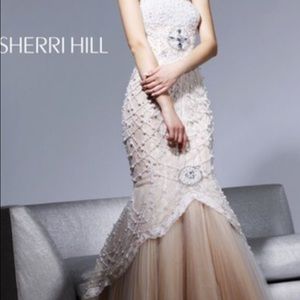 Sherri Hill 2789 nude/ivory dress
