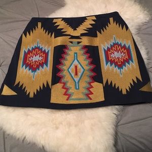 Aztec Embroidered Skirt