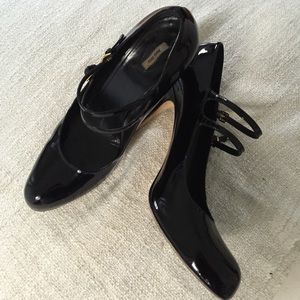 Black Patent Leather Miu Miu Heels
