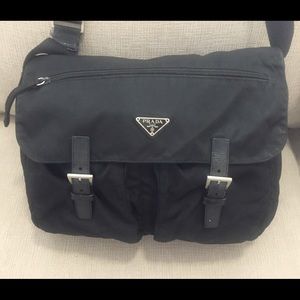 Prada nylon messenger bag
