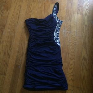 Dark blue party dress