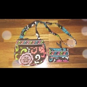 Vera Bradley Cross body bag in Lola pattern.