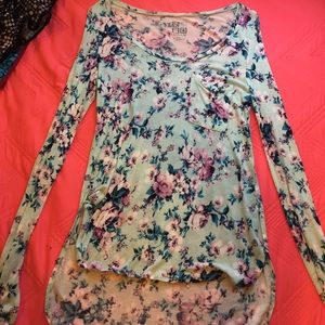 Floral high low top