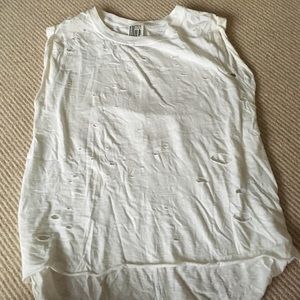 free people distressed tee