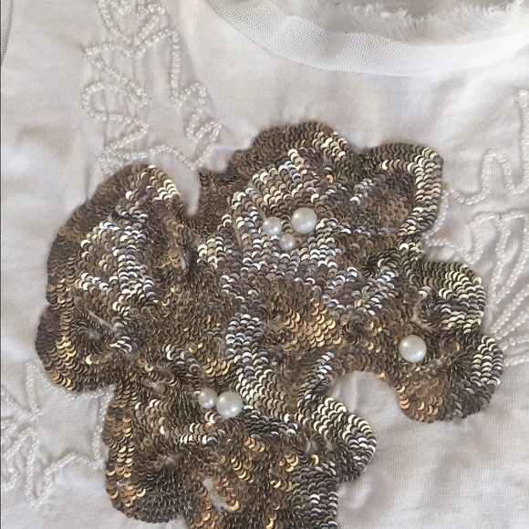 Ann Taylor sequin & pearl tank - Picture 2 of 4