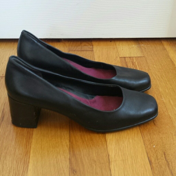 AEROSOLES Pumps Heels*Black Leather*Sz. 7 - Picture 4 of 4