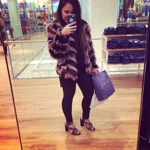Faux fur coat
