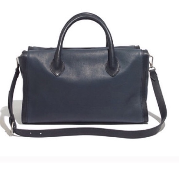 NWT Madewell navy Camden satchel