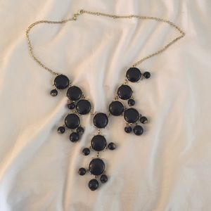 Black J.Crew Inspired Bubble Statement Necklace