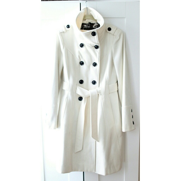 guess white wool coat