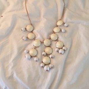 Cream and white j.crew inspired statement necklace