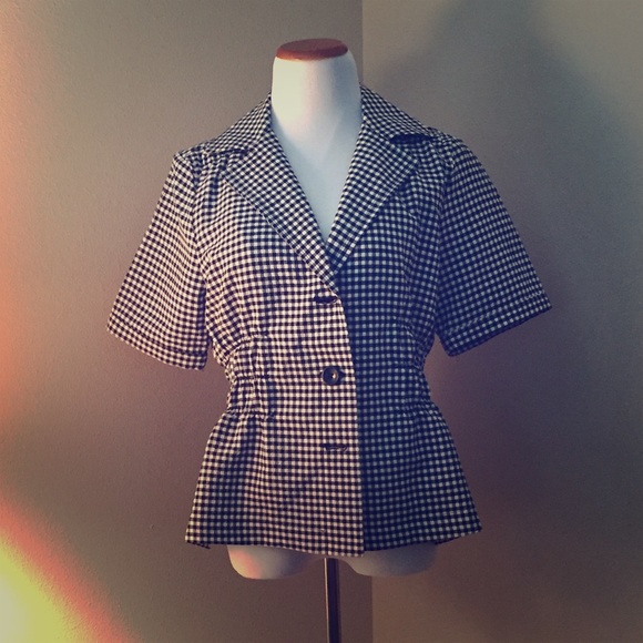 Joan Rivers Gingham Jacket