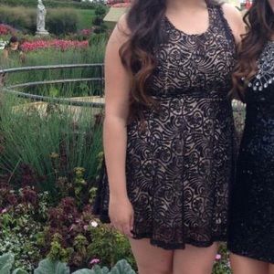 Black Lace Overlay dress