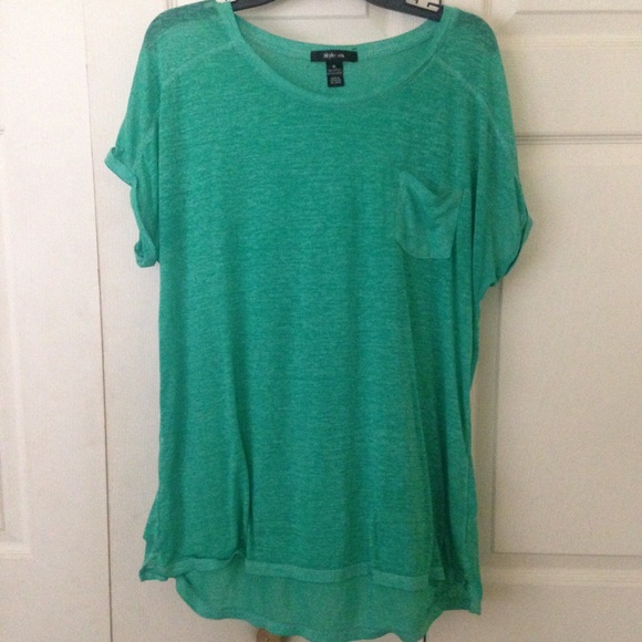 Style and Co Teal Tee-shirt Blouse