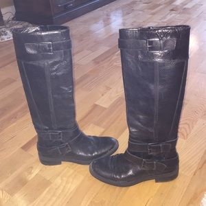 Enzo Angolini black leather boots with buckles 6.5