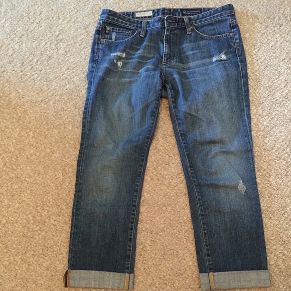 AG  skinny Straight leg crop leg jeans