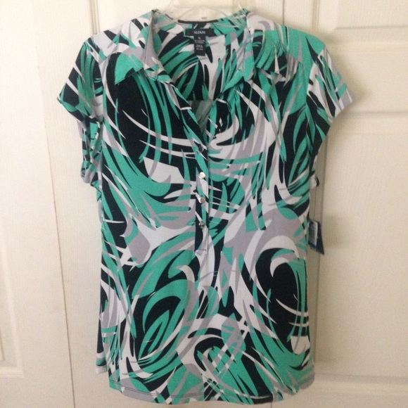 NWT Alfani Teal blouse- gorgeous