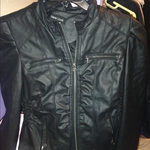 Black leather jacket