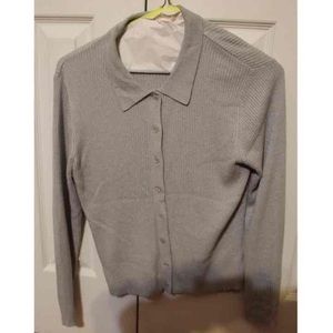 Gray Collared Express Sweater