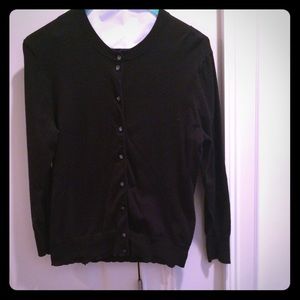 J crew black button up sweater