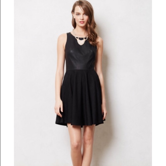 Astrid Black Vegan Leather Dress via Anthropologie