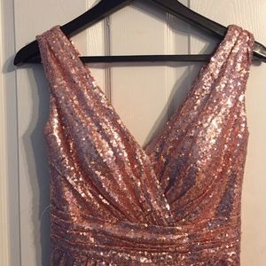Rose Gold sequin gown
